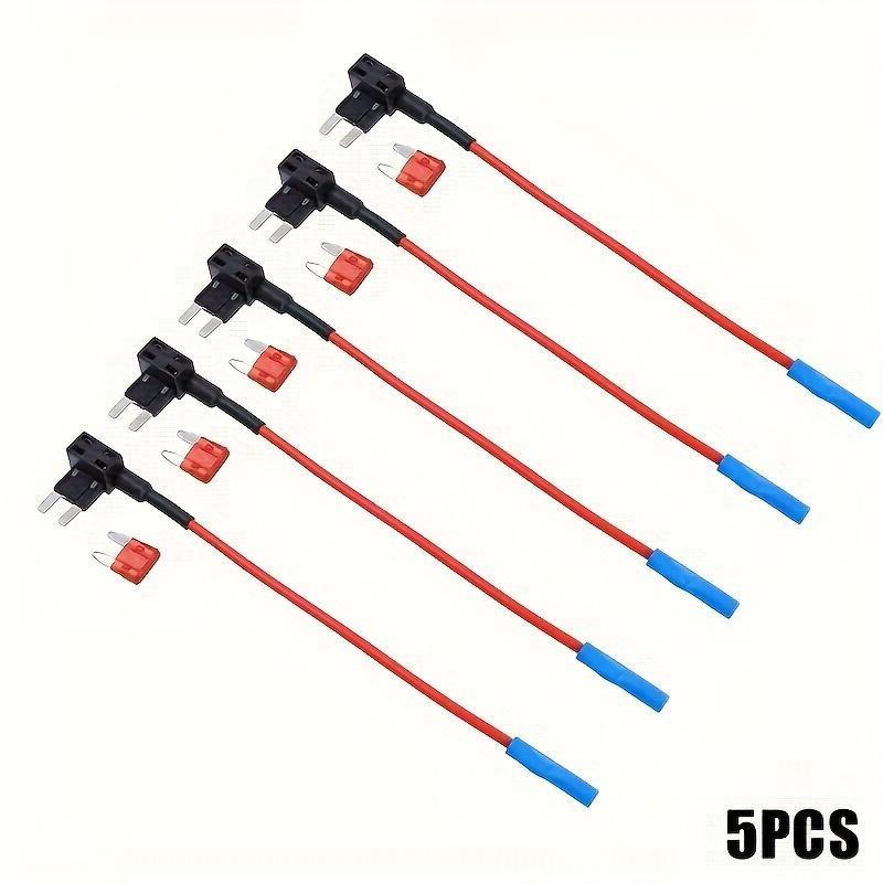 5pcs Car Fuse Box Circuit Adapter, ATM Blade Fuse for Car, Van, Motorcycle, RV, Boat, Tractor ≤36V, Plastic Material