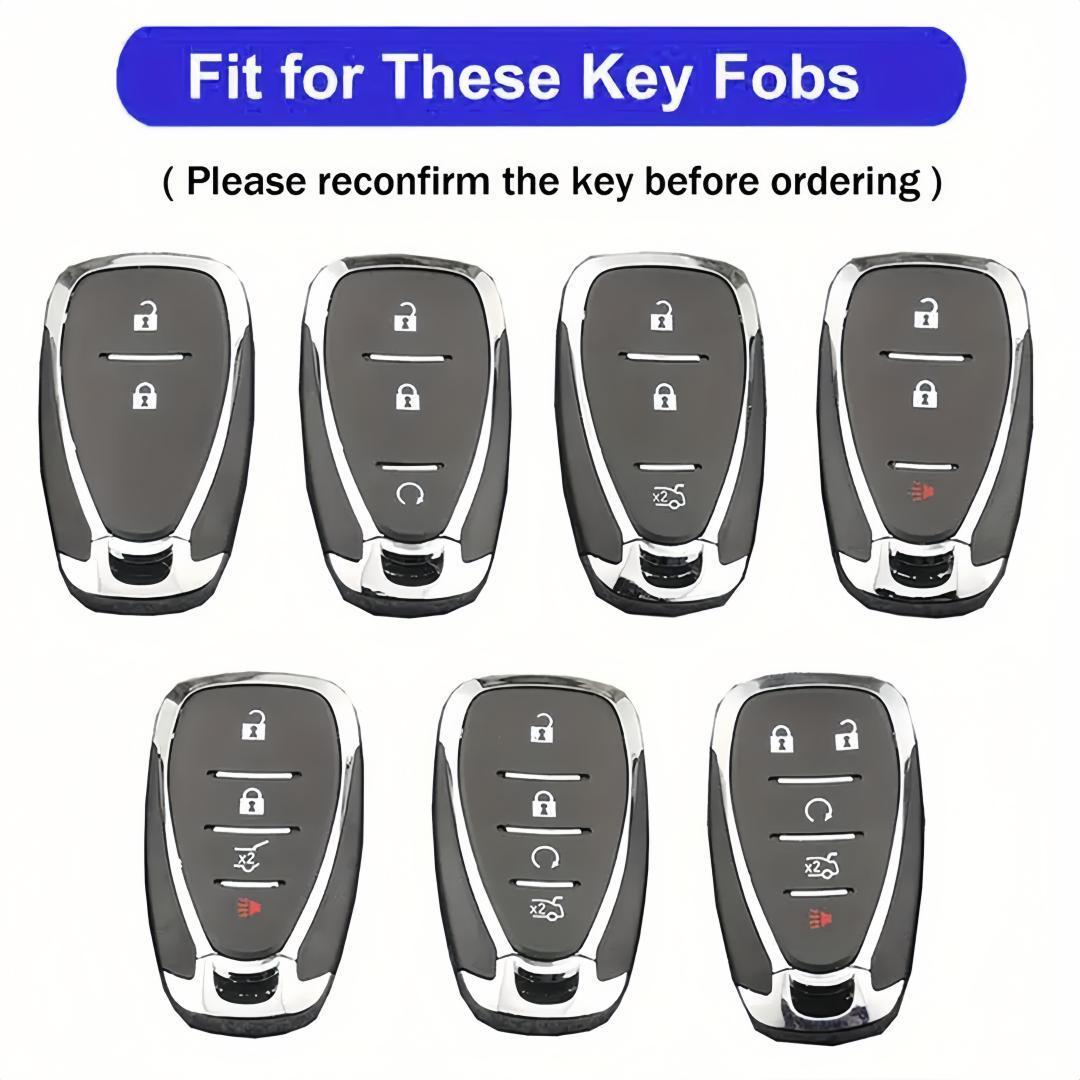 Car Key Case with Keychain, TPU Key Bag, Stylish Key Protector for Chevy Keys, Fashionable Car Accessories for Chevrolet Smart Key