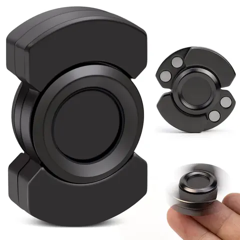 3-in-1 Fidget Precision Metal EDC Tool - 10-ball Smooth Spin Spinner, Quiet Bearing EDC Fidget Slider, 3-mode Relief Sensory Stress Reliever, Focus Desk Toy Gift for Adults