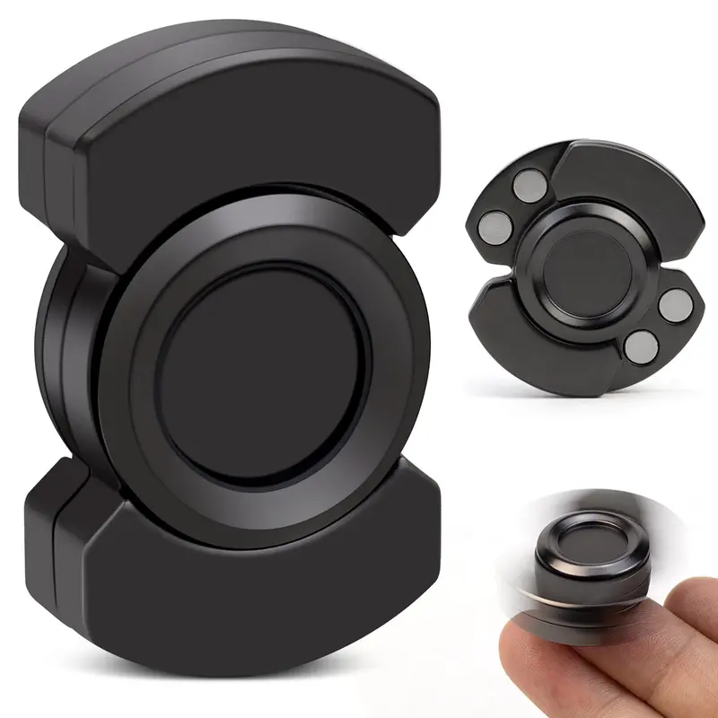 3-in-1 Fidget Precision Metal EDC Tool - 10-ball Smooth Spin Spinner, Quiet Bearing EDC Fidget Slider, 3-mode Relief Sensory Stress Reliever, Focus Desk Toy Gift for Adults