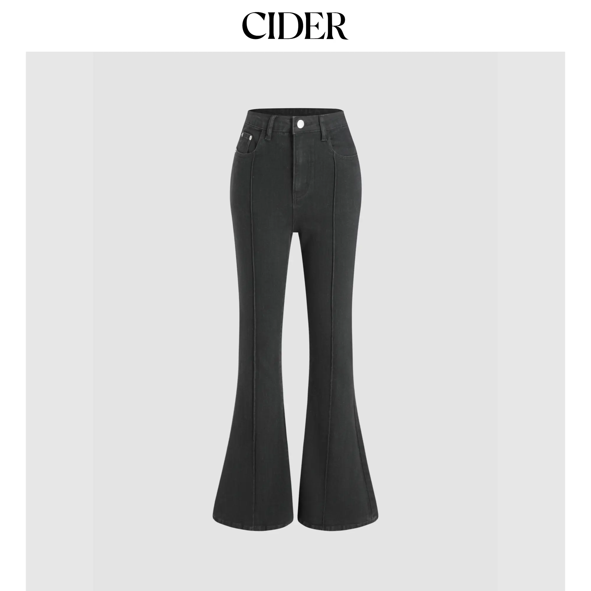 Cider [size 0-26] Denim High Waist Solid Flared Jeans