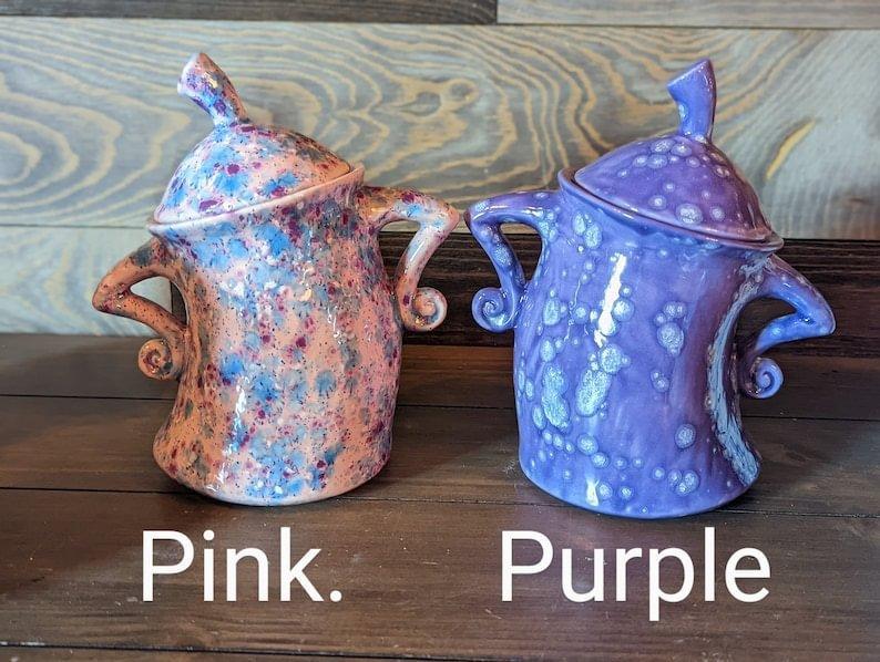 Funny Spoof Ceramic Cup Ornament, Creative Home & Garden Decoration, Unique Personality Storage Jar