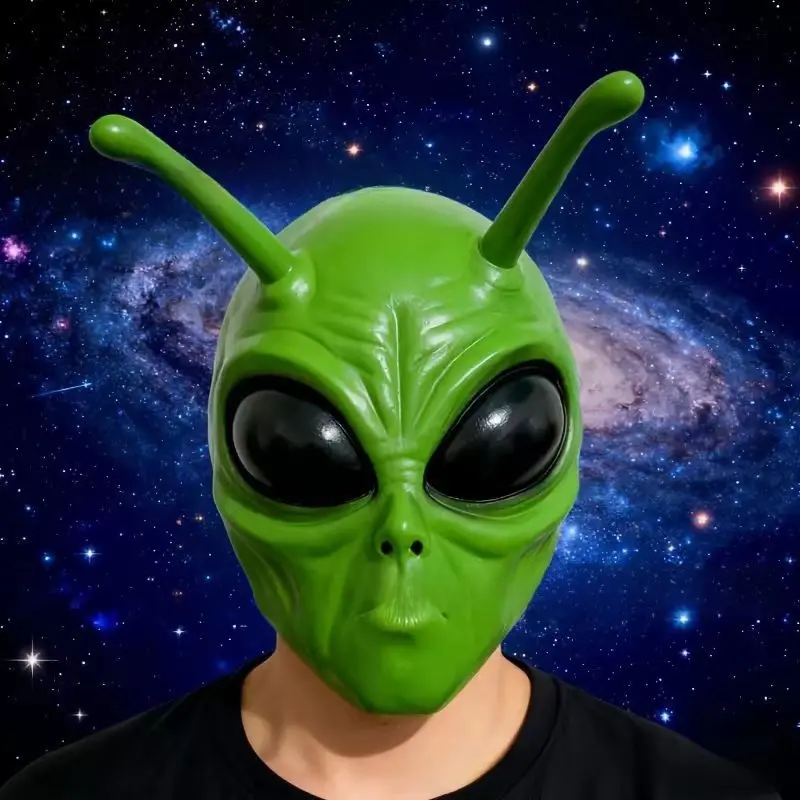 Scary Faceless Alien Latex Full Head Mask for Halloween Cosplay Party Prop