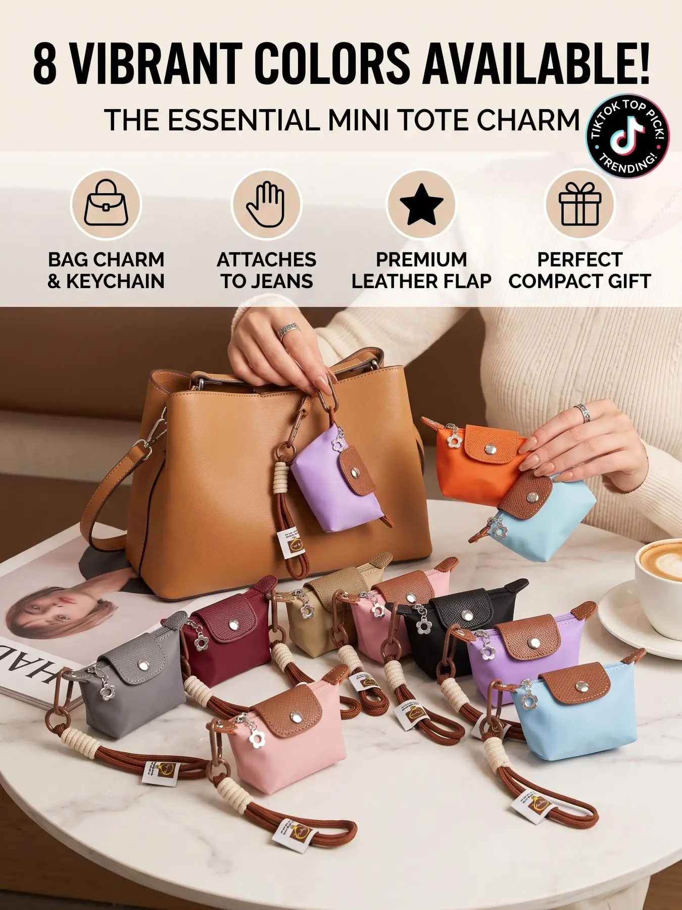 New trendy nylon dumpling bag pendant coin purse, vintage versatile mini coin purse and earphone bag pendant small bag, Coin Pouch