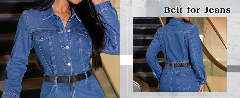 Rivet Belts for Women Men Black Studded Gothic Belt Punk Belt with Metel Buckle for Jeans Hip Hop casual business belt Automatic Ratchet Leather Dress Belt father day vintage  belts fair  win  belt Modern Men's Rotating Buckle Belt cheap  belt