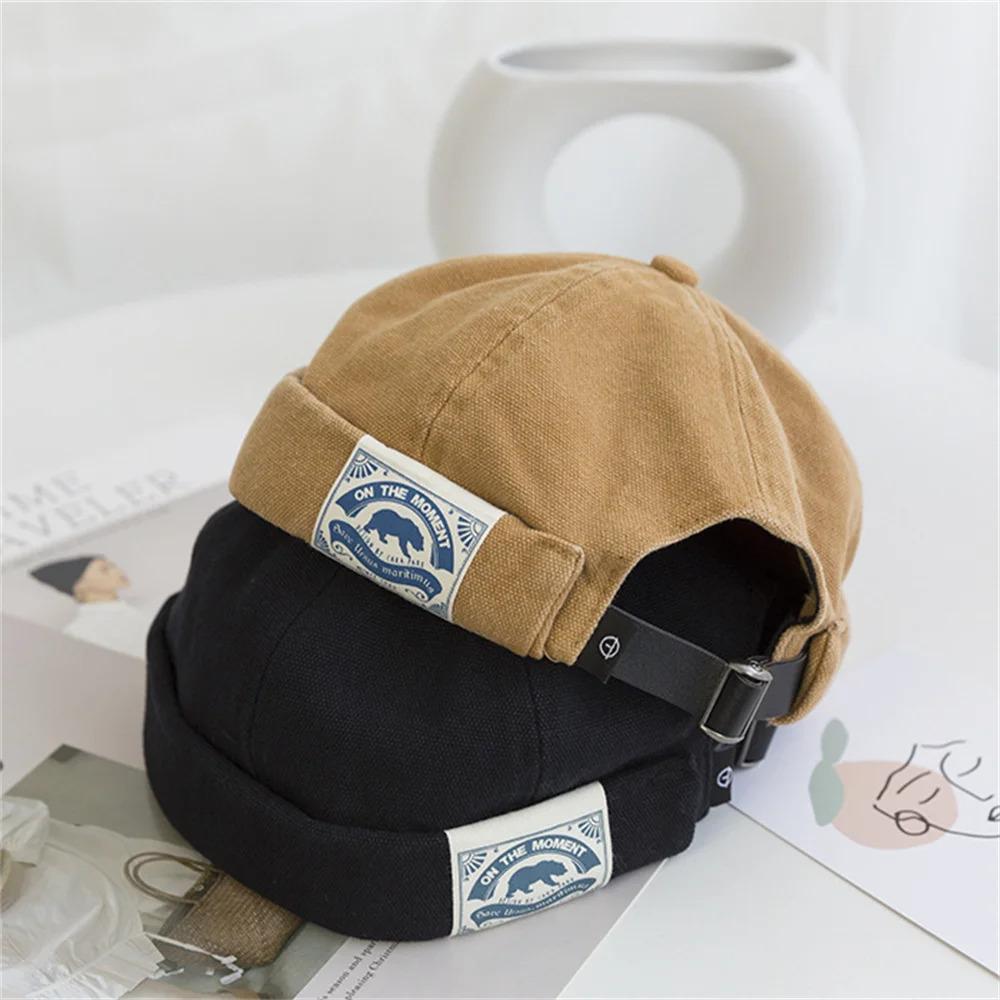 Fashion Cotton Brimless Hat Men Women Retro Skullcap Melon Docker Cap Street Hip Hop Without Visor Summer Outdoor Beanie Gorras