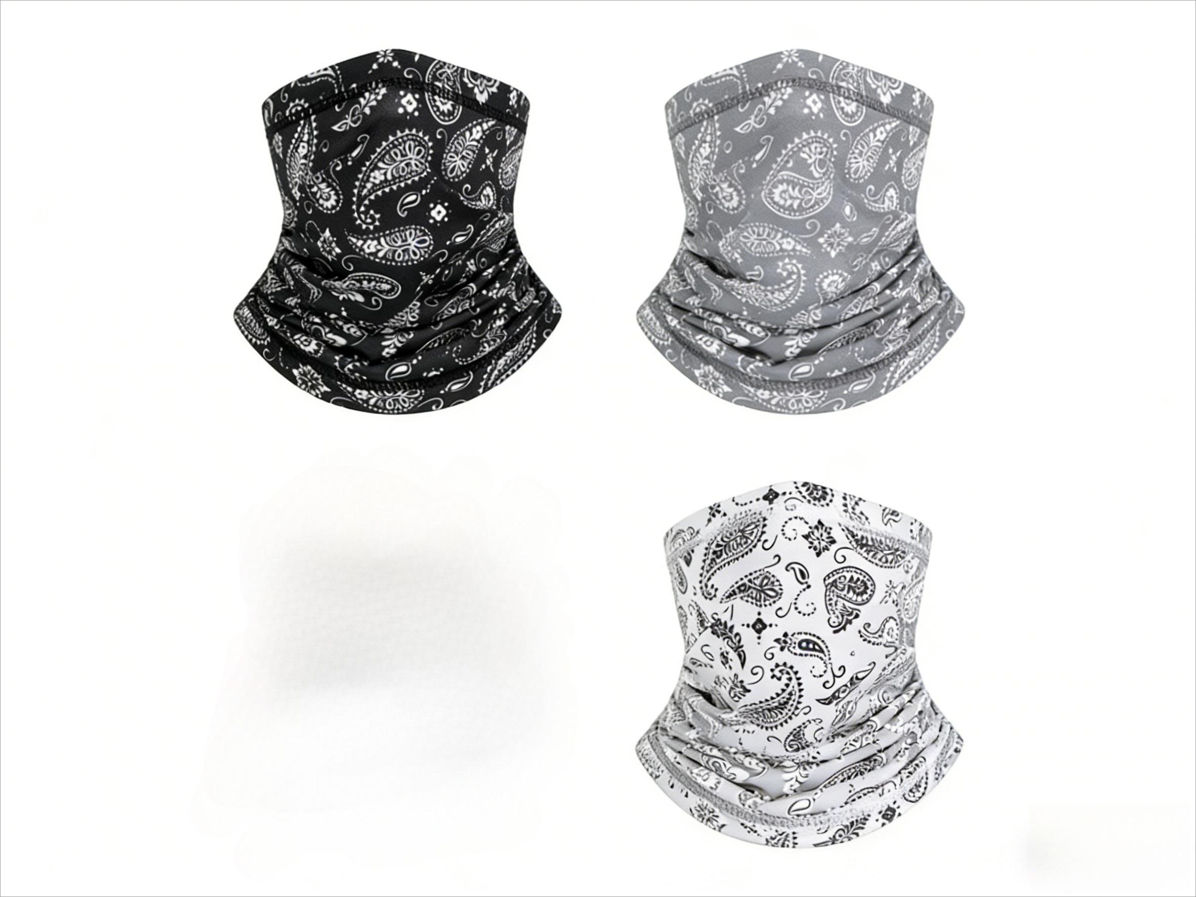 6-Pack Camouflage Neck Gaiters Face Mask for Men Women, Seamless Bandana Scarf Balaclava Headband, Multi-Functional Outdoor Headwear