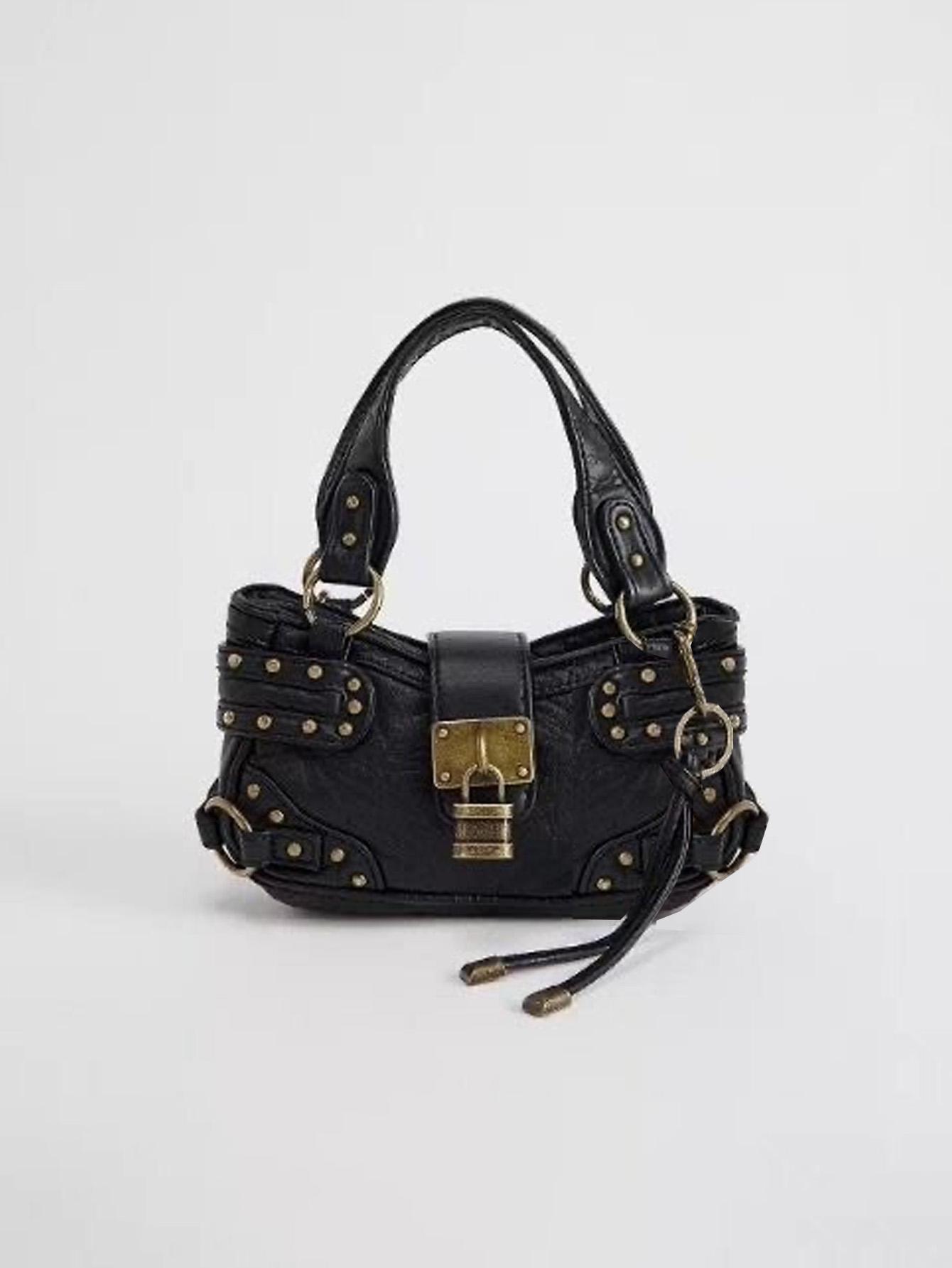 Ladies' handbag 2026 Summer New style rivet retro street motorcycle bag mini crossbody bag Mobile phone bag Women's bag