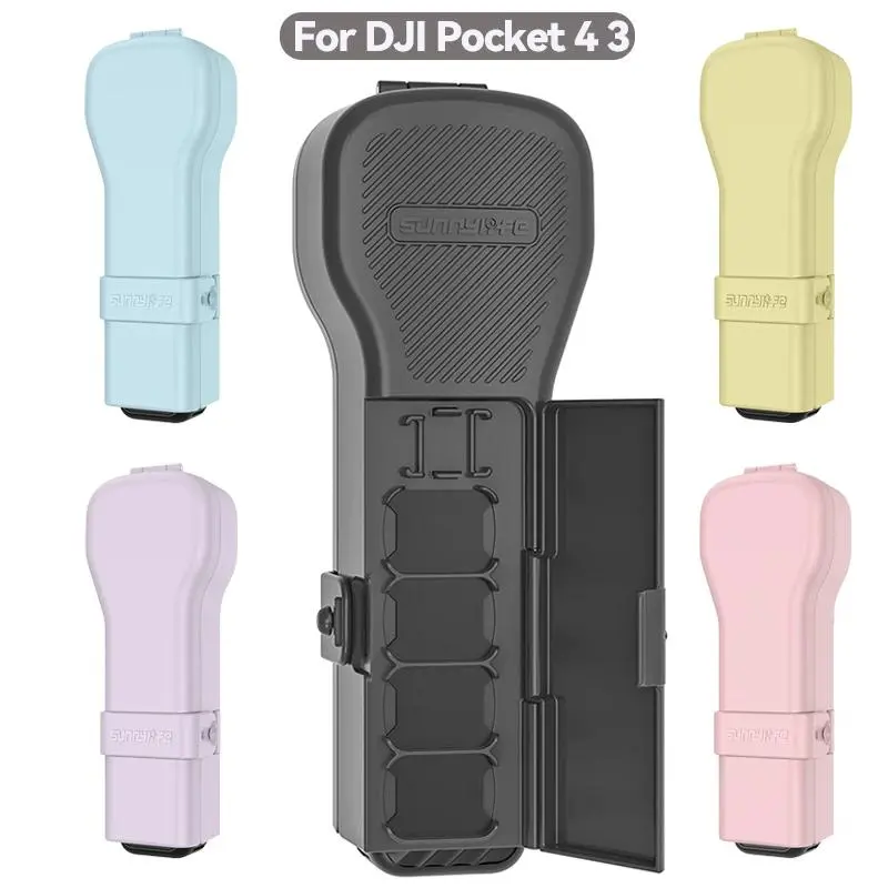 For DJI Osmo Pocket 4 3 Protective Case Filter Memory Card Storage Flip Hard Cover Anti Scratch Anti Drop Camera Accessories