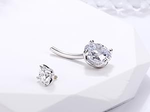 MILACOLATO 14G Gold Belly Button Bars 925 Sterling Silver Belly Bars Surgical Stainless Steel Hypoallergenic 14K Plated Gold Titanium Navel Piercing Jewellery 6/8/10/12mm