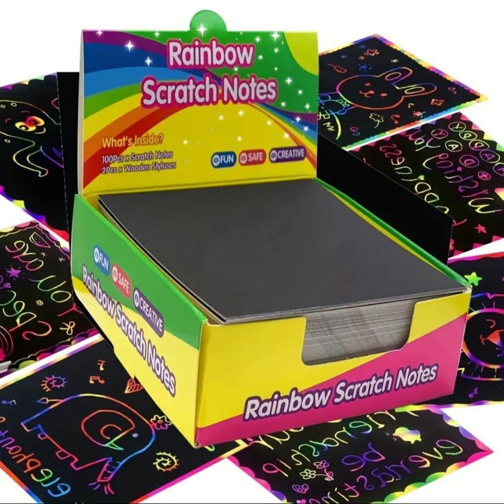 Magic Scratch Paper Rainbow Colors