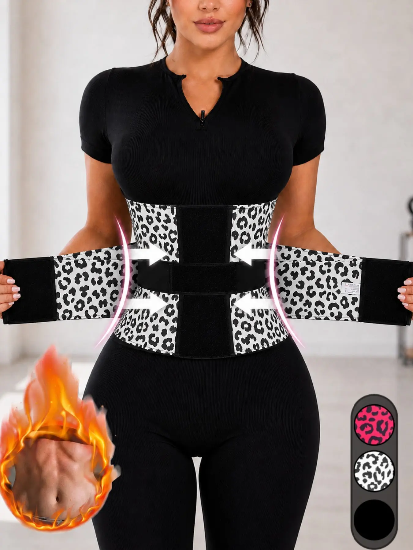 Women's Solid Front Zipper & Hooks Closure Waist Trainer, Fajas, Belly Binder Shaper, High Stretch Tummy Control Shaper Belts, Tummy Tuck Shapewear Corset for Ladies, Comfortable Waist Cincher, Tight-Fitting Girdle, Suitable For Training Or Sports