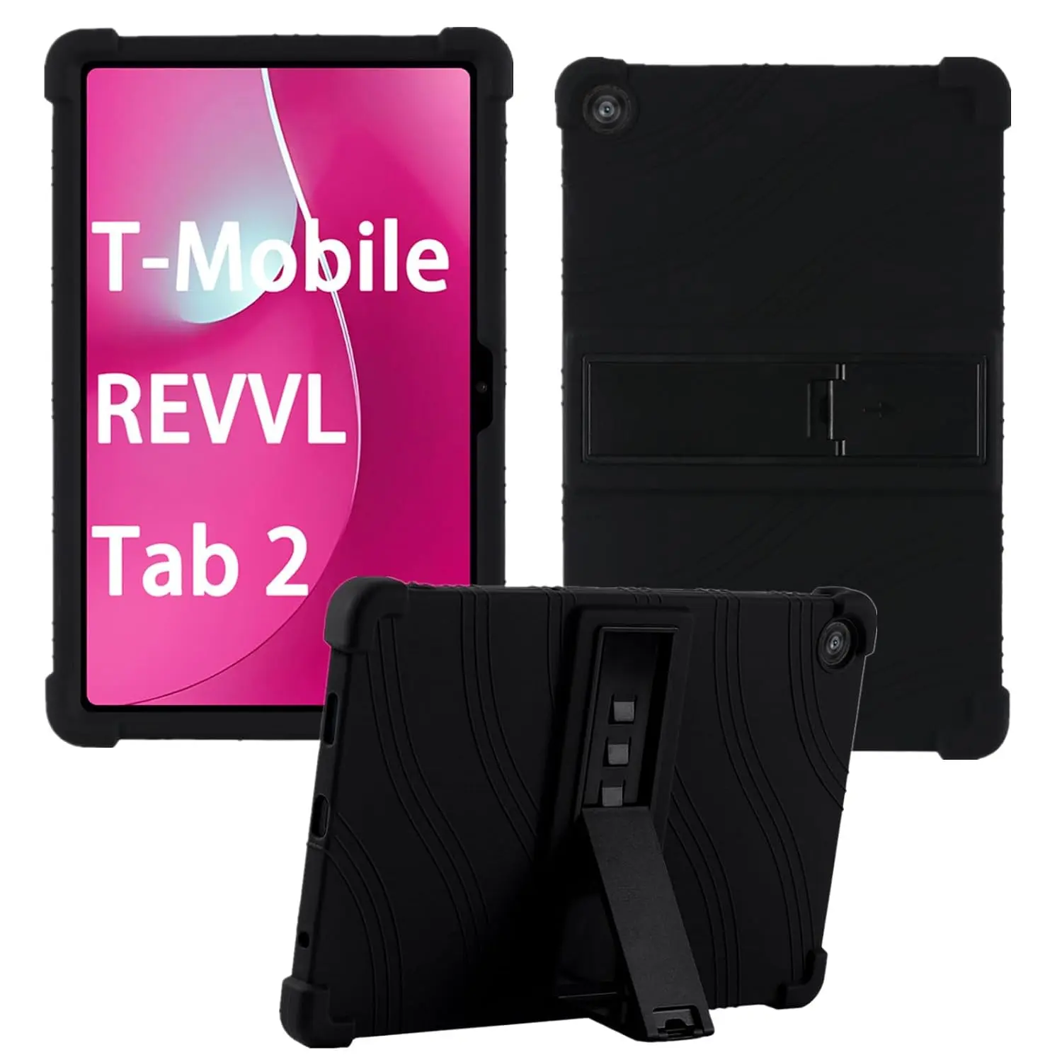 Case for T-Mobile REVVL Tab 2 Tablet 10.1 Inch Cover 2025 (Black)