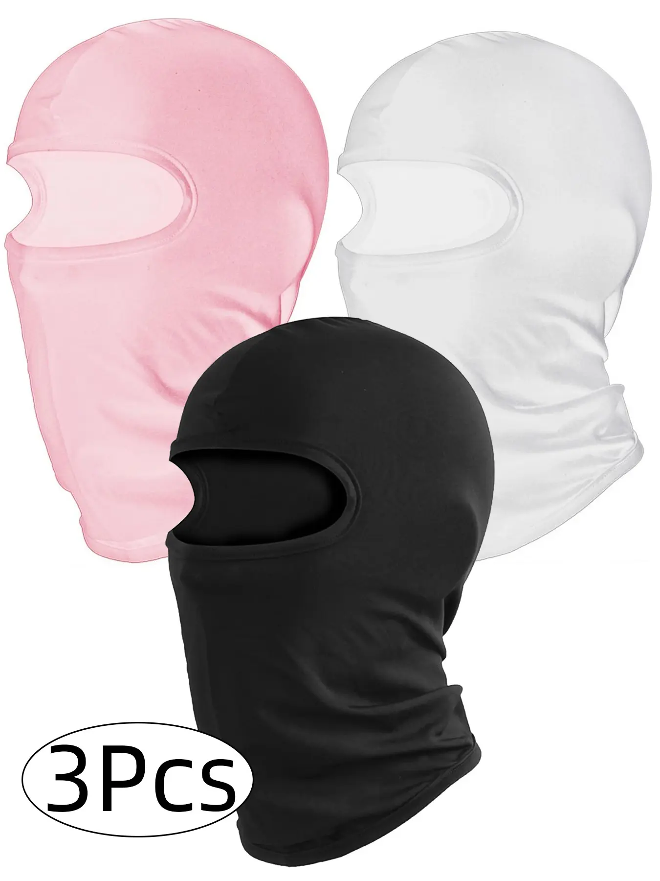 3Pcs Balaclava Mask, Summer Face Mask for Motorcycle Helmets, Bike Accessories Neck Gaiter