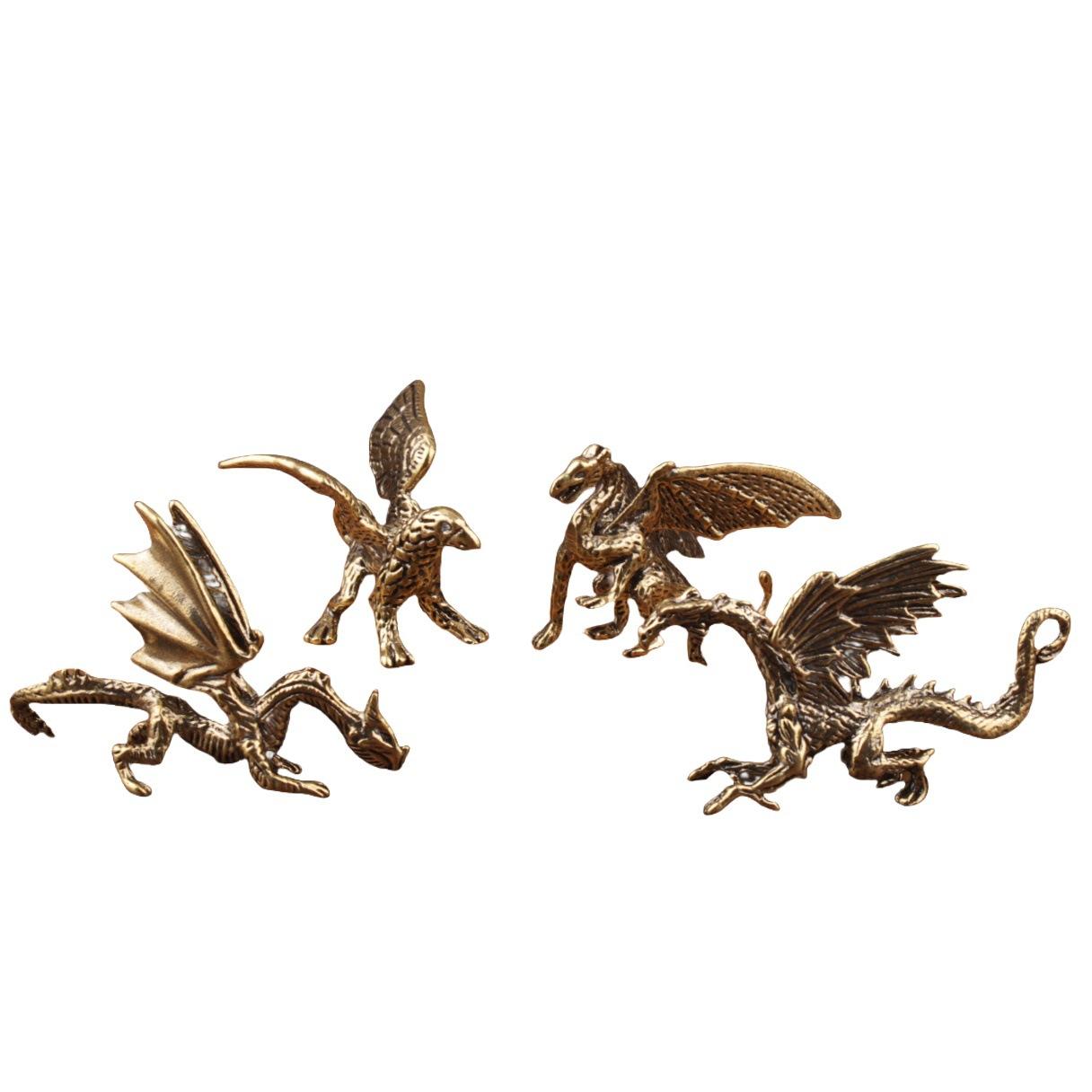 Brass Warcraft Green Dragon, Warcraft Fire Dragon, Flying Dragon, Decorative Ornaments, Copperware, Desktop Home Decoration