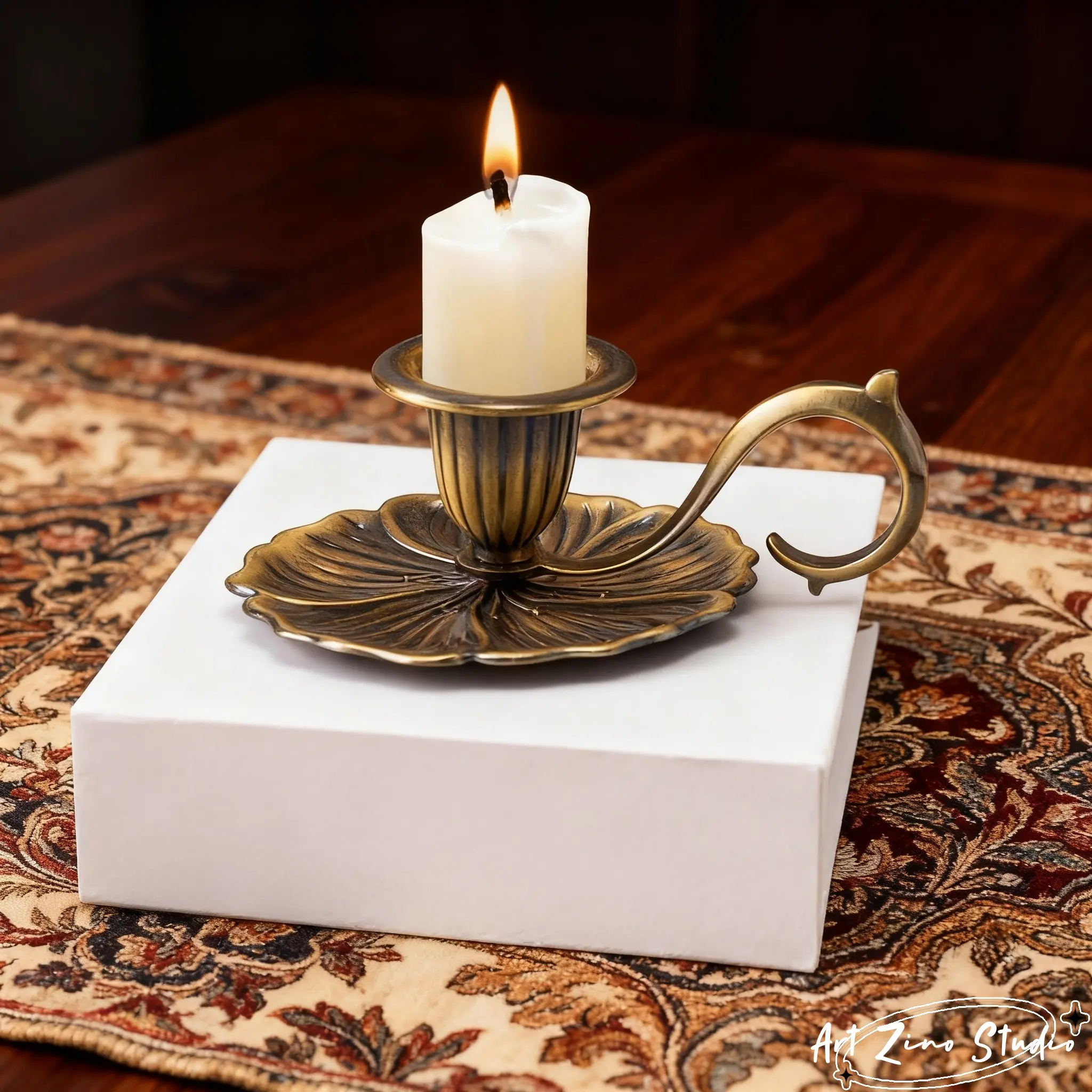 Vintage Copper Candle Holder, Antique Carved Design, for Romantic Dinner Ambiance, Gift for Couples, Home Decor Candle Stand #GLOBAL PICKS