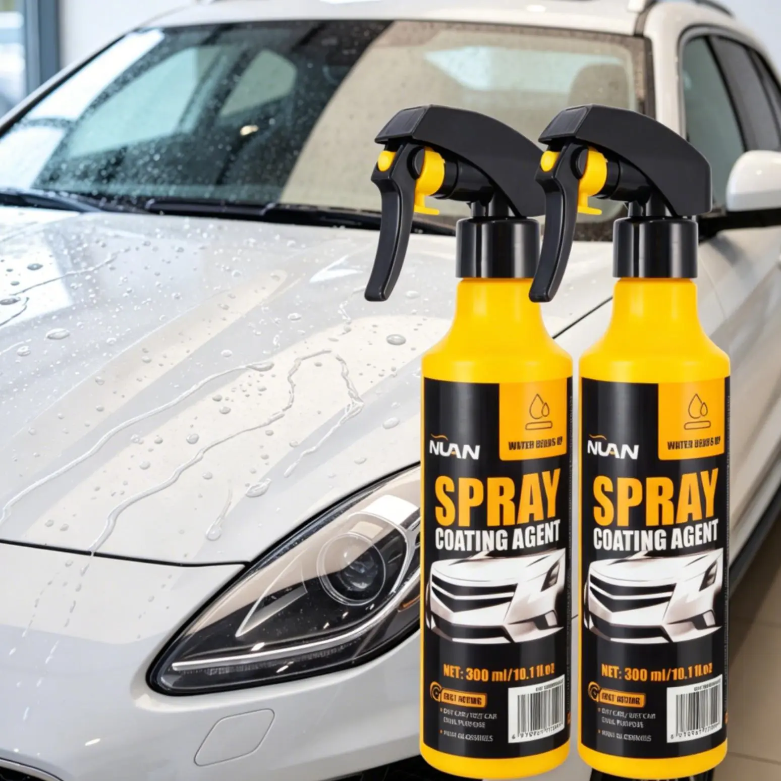 NUAN 300ml Automotive Coating Spray - Automobile Coating Agent, Protective Solution, Quick Polish, Anti-Stain, Anti-Fading, Paint Gloss Enhancer, Protective Coating