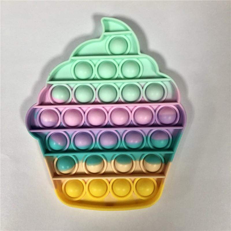 Ice cream push pop fidget toys, bubble sensory toys, stress reliever, autism, anti stress tiny  fidgets
