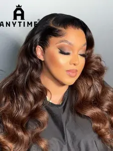 Anytime Comfortable Loose Wave 5*5 Front Lace Wig, Real Hair No Glue, Pre-Cut Long Wig, 22 Inch, Wavy, Headband Design, Human Hair Wigs