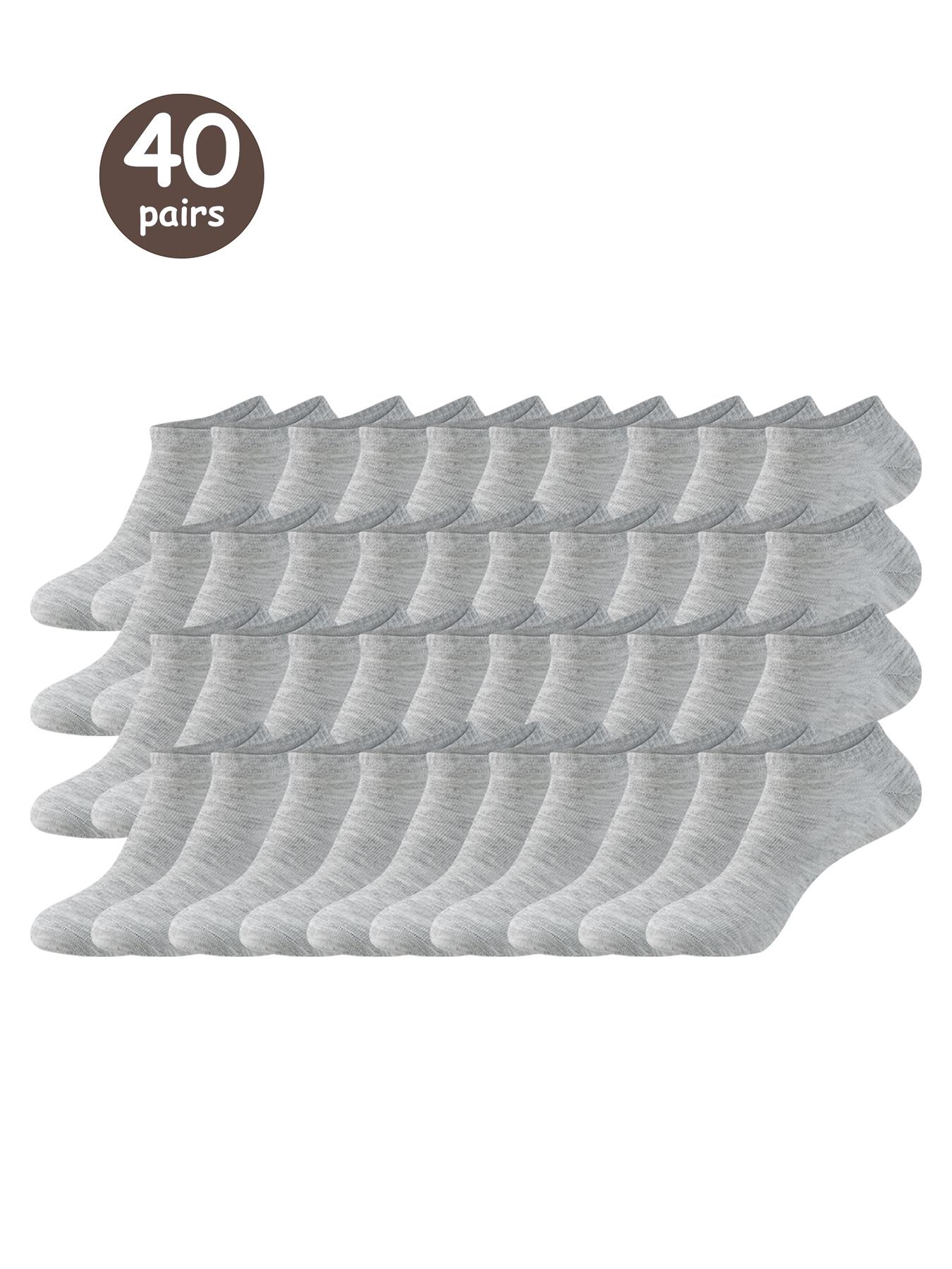 Men's Plain Ankle Socks, Casual Comfy Breathable Solid Color Socks for Daily Wear, Socks for Men, Men Socks, Socks Set, Socks Pairs, Breathable Fabric Socks, Soft Breathable Socks, White Socks