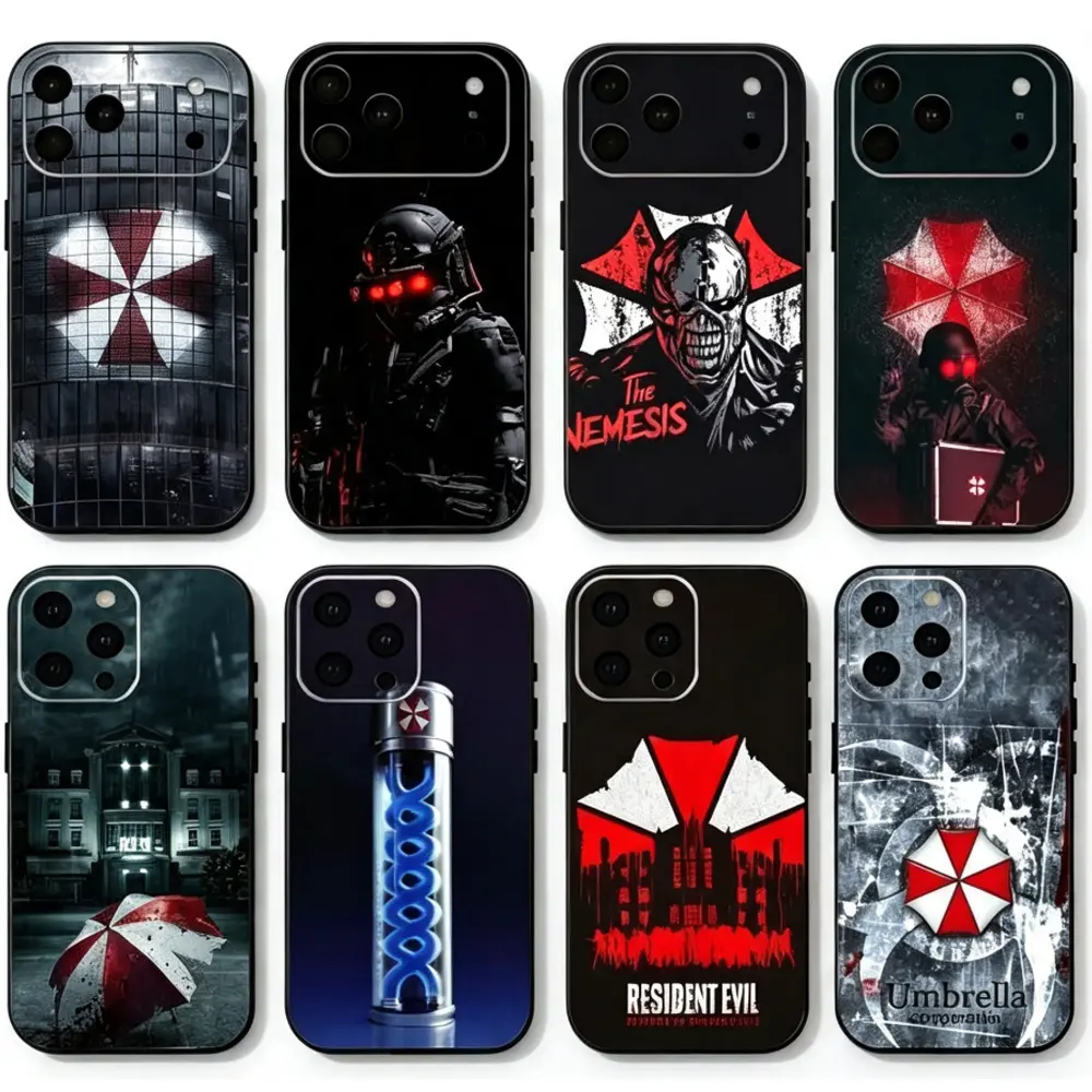 Resident Evil T-virus Umbrella Corporation Phone Cases For iPhone 17 Promax Air 16 Pro 15 14 Plus 13 12 & Samsung S23-26