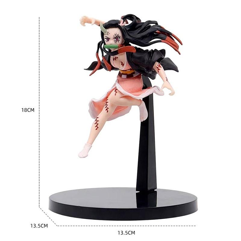 Anime Demon Slayer Kamado Tanjirou Zenitsu Figure Toys Kimetsu no Yaiba Nezuko Kamado Uzui Tengen PVC Figurine Model Dolls Gifts