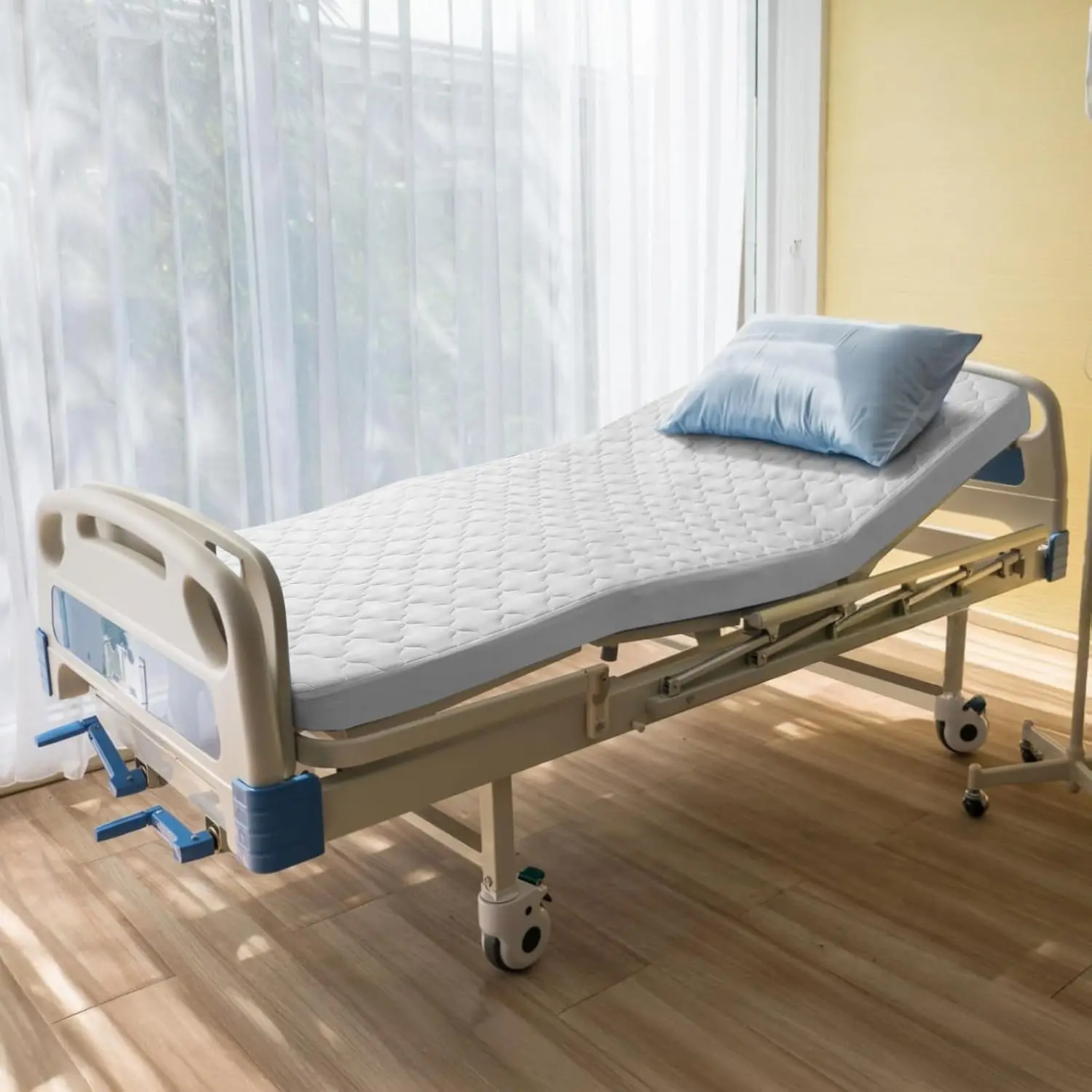 Waterproof Hospital Bed Mattress Protector Sheet, 36x80x9" Tableware Protective Cover for Dining Table Use