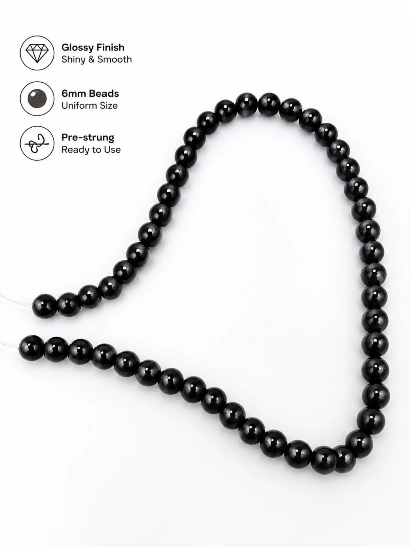 8/12mm - Multiple sizes, glossy black onyx/matte black onyx natural round beads, perfect for various jewelry making, Beads for Crafts, enhancing necklaces, bracelets, and earrings