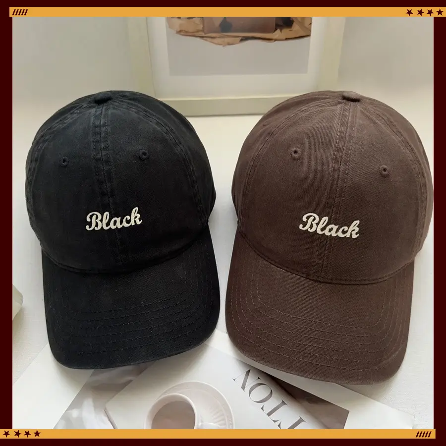 Retro Washed Baseball Cap Embroidered Soft Top Dad Hat Adjustable Sun Hat For Men Women Outdoor Sports Running Travel Daily Clothes Match Fashion Headwear Birthday Gifts Cheap Cap Black Brown Hat