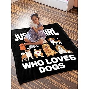 Dog Custom Name for Girls Women Blanket Just a Girl Who Loves Dogs Lightweight Throws Gift for Birthday Graduation Christmas Super Soft Flannel Blankets for Sofa-with 4 Sizes Dog Custom Name for Girls Women Blanket Just a Girl Who Loves Dogs Lightweight Throws Gift for Birthday Graduation Christmas Super Soft Flannel Blankets for Sofa-with 4 Sizes