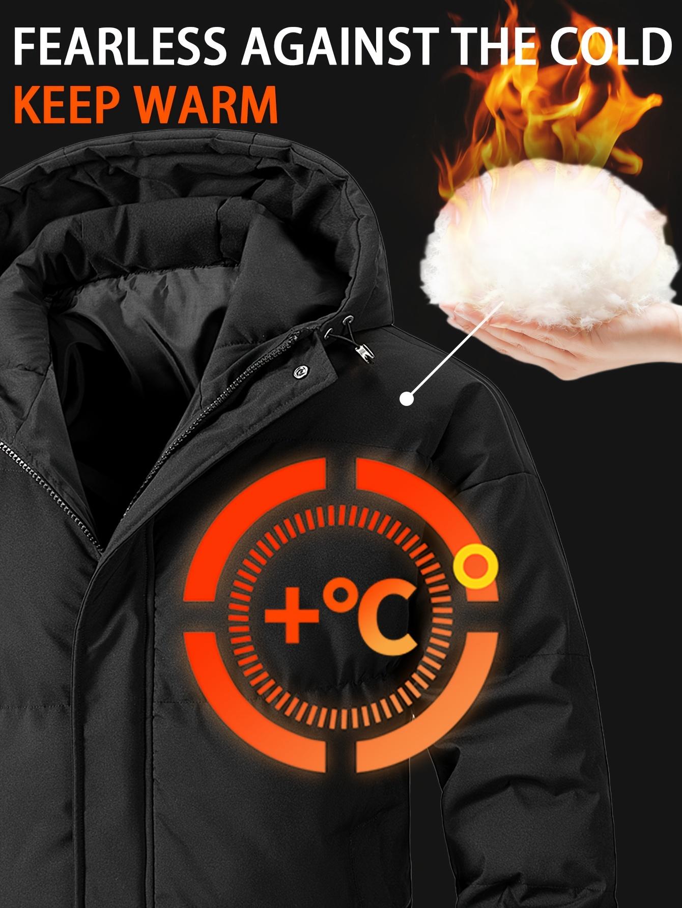 Men's hooded thick warm cotton clothing Large size loose casual windproof down jacket American style minimalist multi-color hooded warm jacket Men's hooded thick warm cotton clothing Large size loose casual windproof down jacket American style minimalist multi-color hooded warm jacket