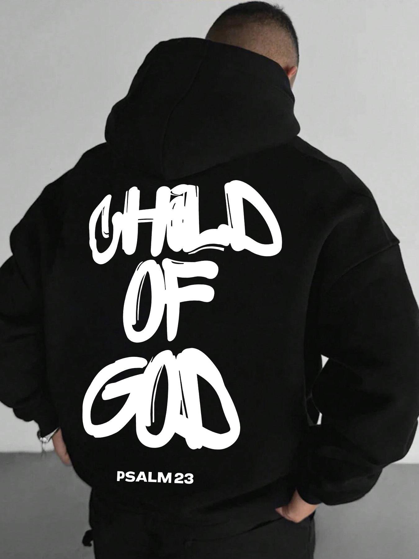 Unisex's Letter & Figure Print Drop Shoulder Hoodie, Street Fashion Drawstring Pocket Hooded Sweatshirt for Daily Holiday Outdoor Wear, Unisex's Clothes for Fall & Winter, Athletic Hoodie