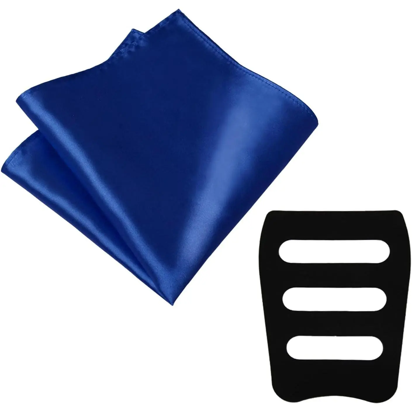 Pocket Squares for Men, 11.81'' Mens Womens Handkerchiefs with Pocket Square Holder for Suits Wedding Party Business (Royal Blue)