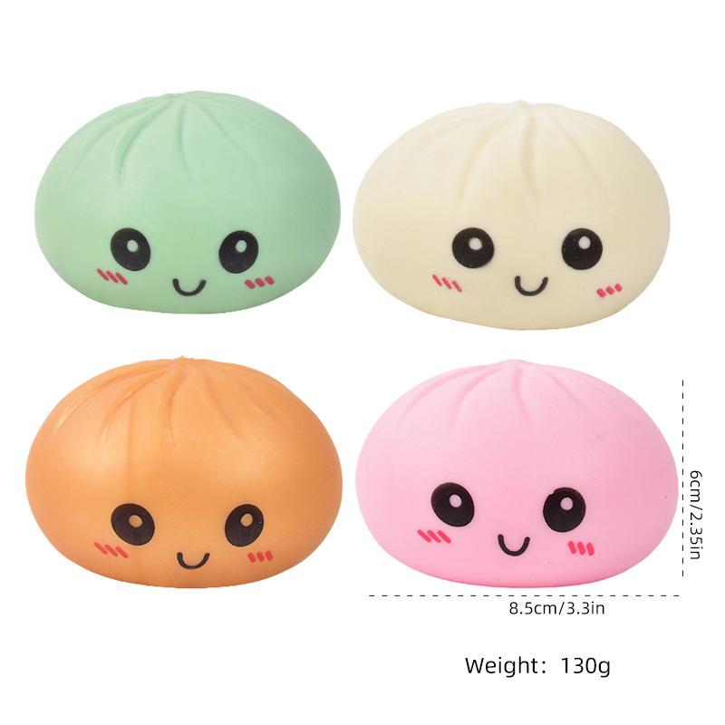 Colorful Giant Steamed Bun Squishy Toy, Soft TPR Material Fingertip Stress Relief, Sensory Stimulation Fidget, Random Color Surprise, Perfect Gift for Kids