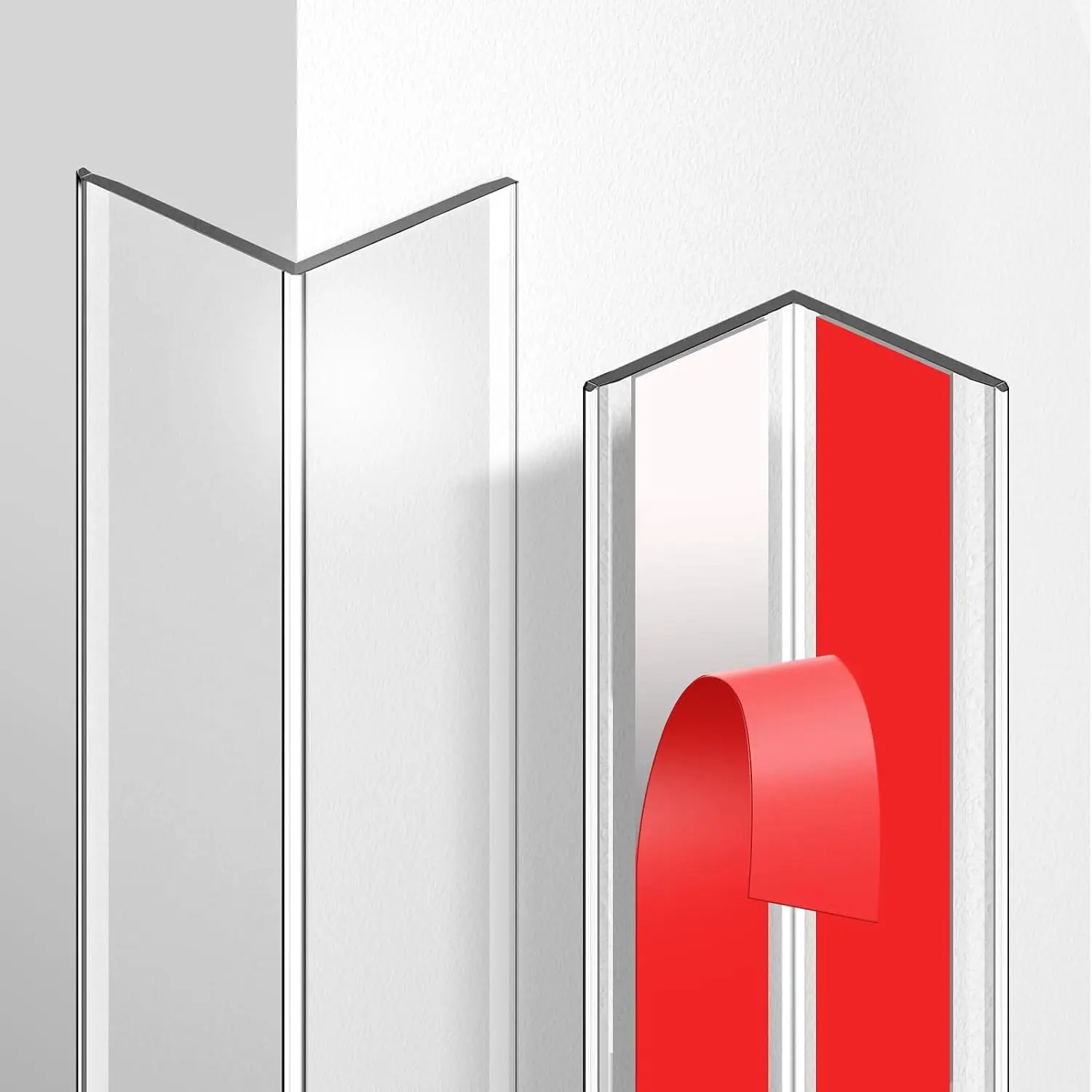 4 Pack 17.7in x 1.18in Clear Wall Corner Protector, Self Adhesive Easy to Install, Corner Guards for Walls, Edge Guard for Furniture Cabinet Shelf Drywall Baseboard Desk