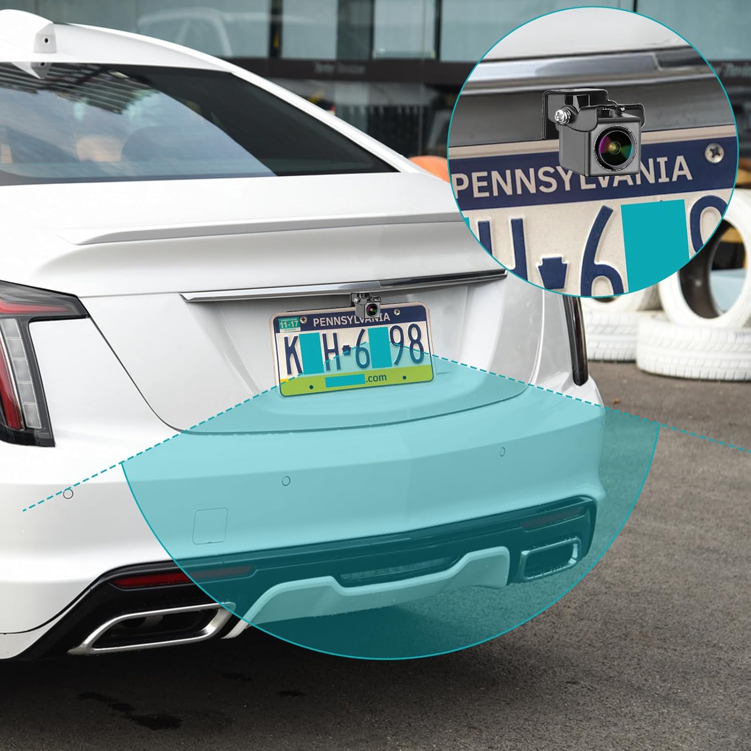 UniversalNo Drilling Required License Plate Camera Mount,Full Stainless Steel Anti-Rust  Backup Camera License Plate Mount,Dash Cam Mirror Camera Accessory Backup Camera Bracket.