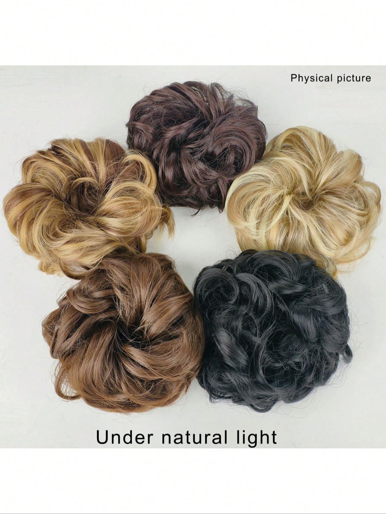 Women's Wavy Clip-In Hair Extensions, Synthetic Ponytail Pieces, Thick High Bun Hairstyle, Daily & Party Use, Adds Volume & Depth, Synthetic Soft Hairpieces