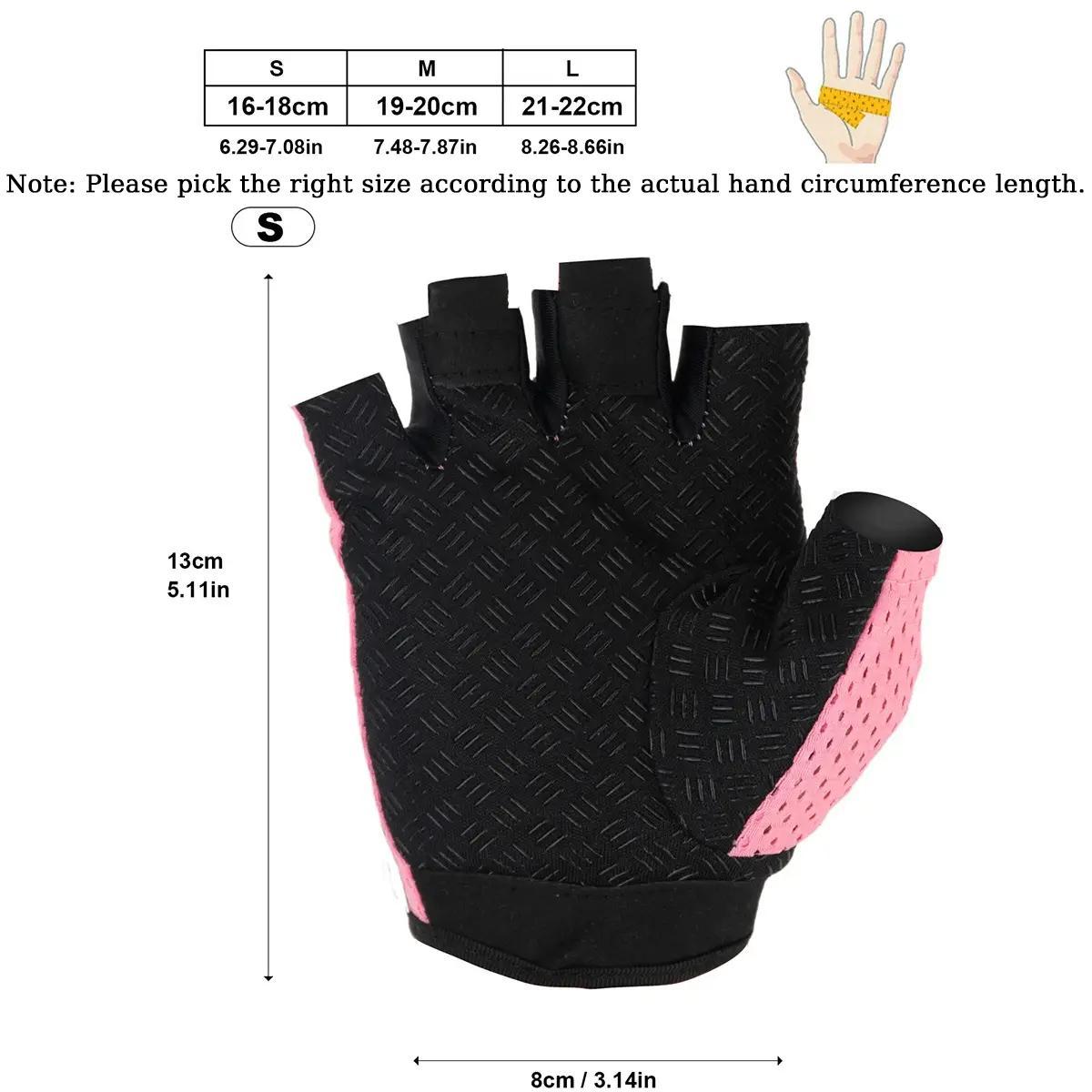 1 Pair Half Finger Sports Gloves, Breathable Non Slip Gloves For Men & Women, Protective Gear For Sports, Fitness gloves For Gym