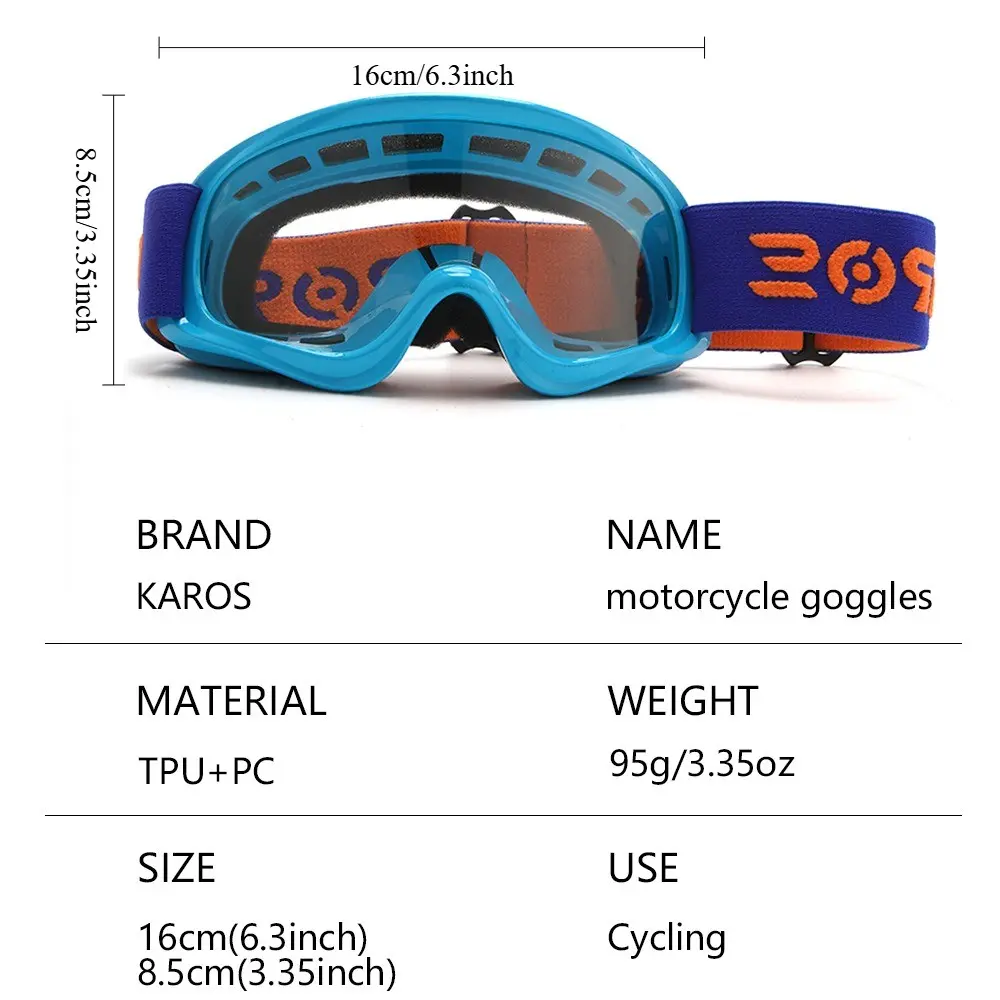 Unisex Youth Mountain Biking Goggles, Outdoor Goggles, Kids Atv Off-Road Windproof Glasses, Snowmobile Anti-Slip Sponge Eye Protection Gear