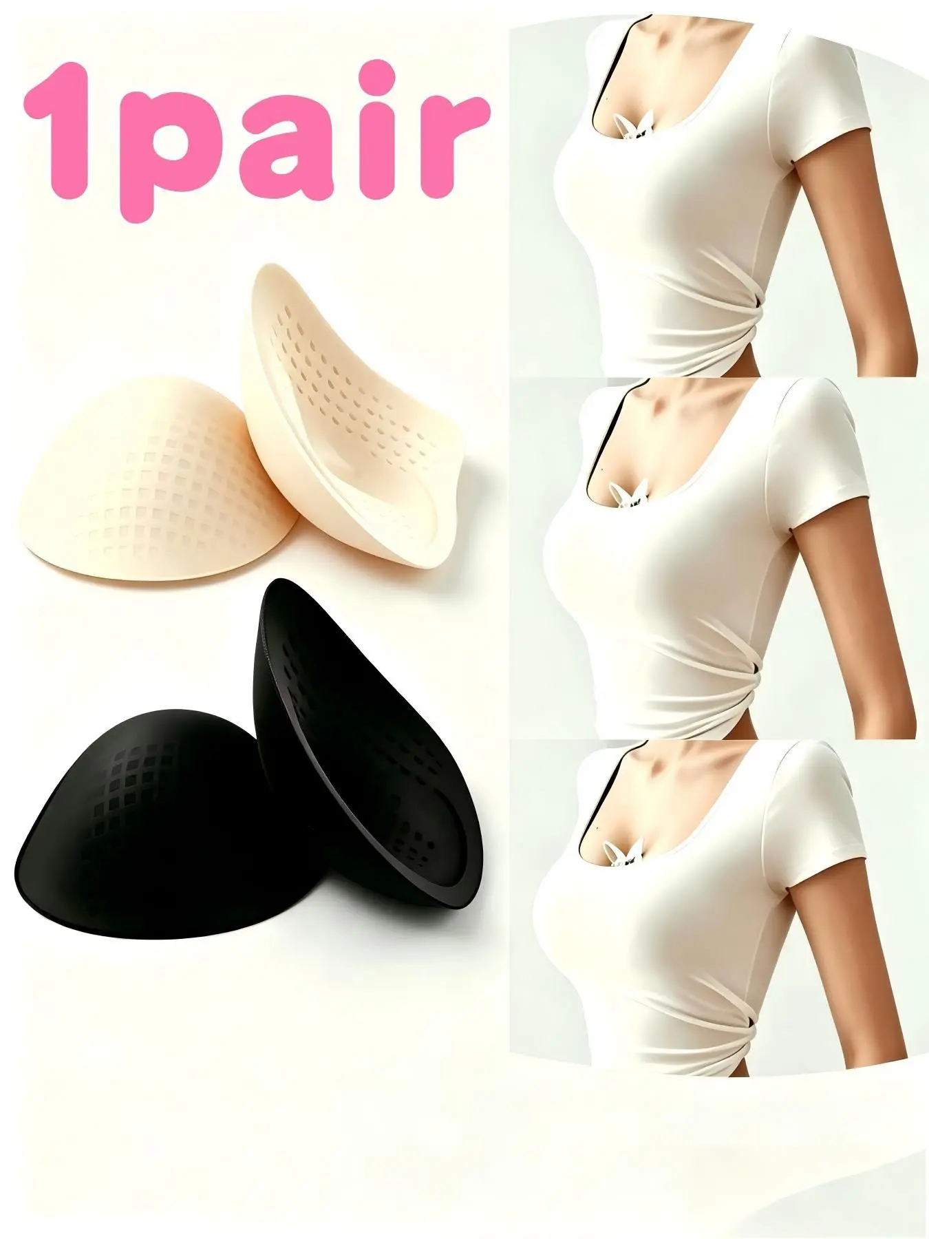 Thick 4cm Bra Pads, Small Size Removable & Washable Push-Up Inserts, Increase Bust Thickness, Bra & Lingerie Accessories