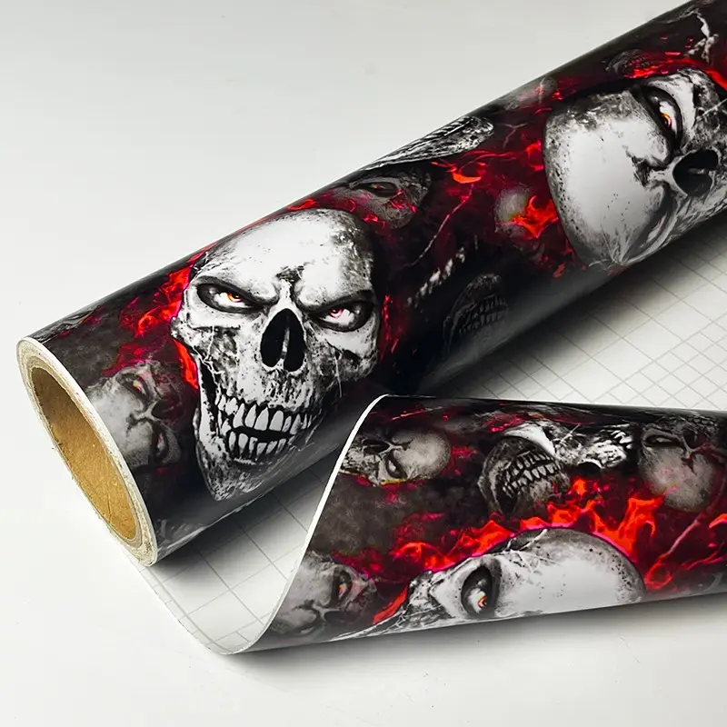 Skull Sticker Bomb Graffiti PVC Vinyl Wrap Film With Air Release Self Adhesive DIY Car Motorcycle Furniture Decoration Sticker Car Styling Decals