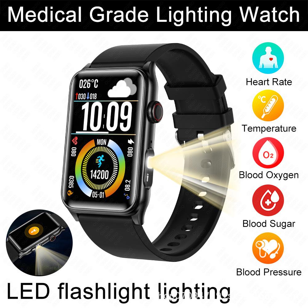 New smart watch with Bluetooth calling, blood glucose, heart rate, blood pressure, blood oxygen, and sleep monitoring