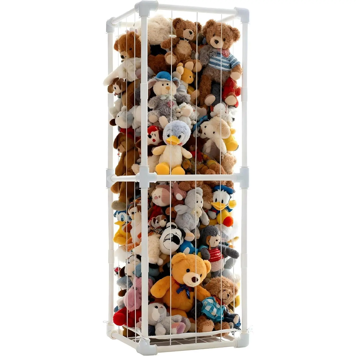 Waterproof Large Rectangle Toy Storage Organizer - Smooth PVC Zoo Theme Holder with Quick Lock, 58"h x 19"w Vertical Space-Saving Nursery Organizer for Active Kids, Pet Owner Gift Idea