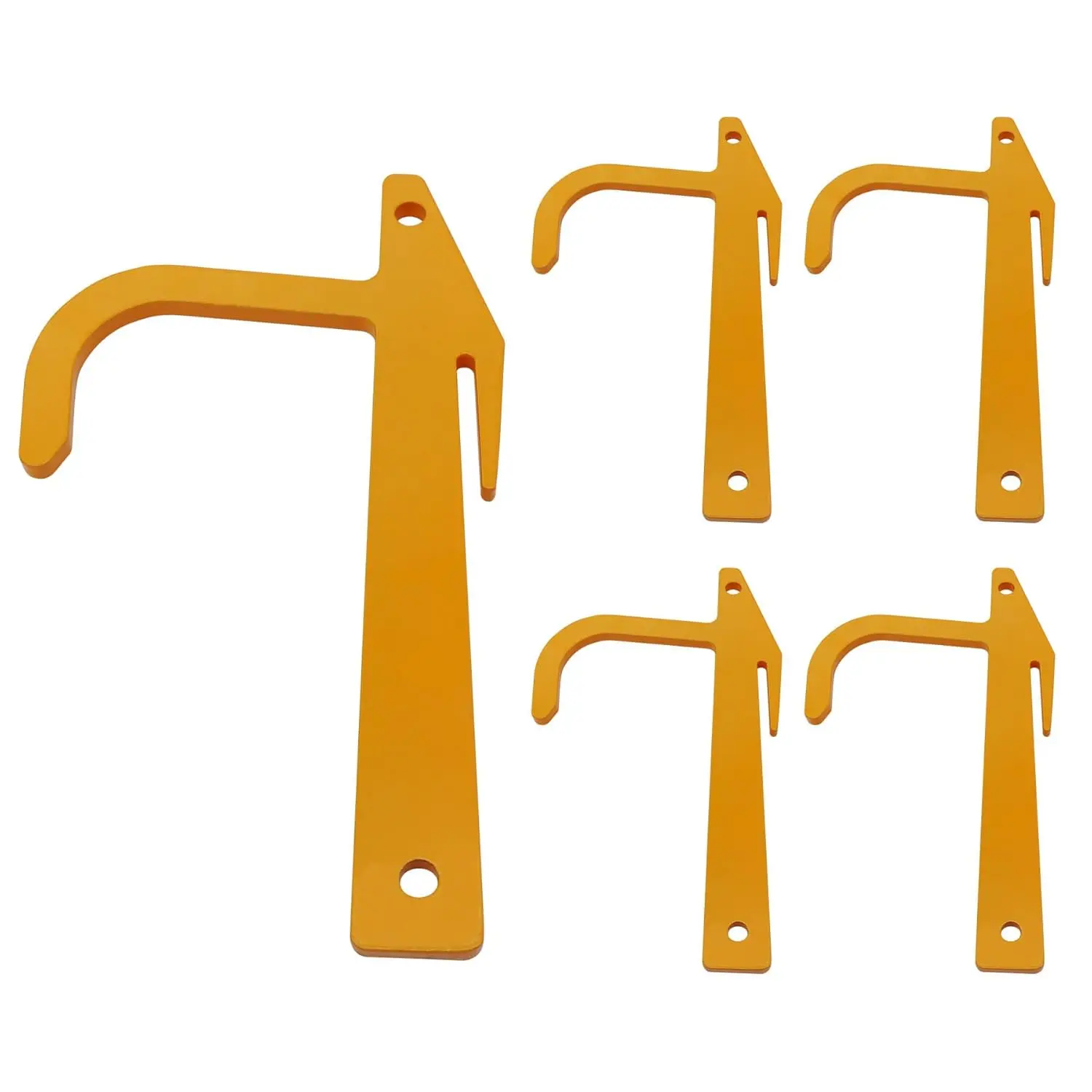 Chain link banana clamp, hook and loop netting tool, metal fence tensioner, top rail clamp for securing chain links