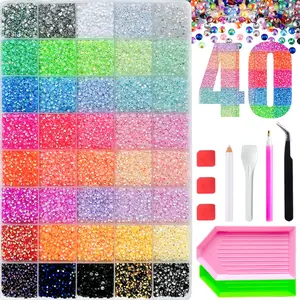 1Box New 40 Colors Mini Semi-circular Shiny Resin Nail Rhinestones Jewelry Dopamine Colored 3mm Jelly Flatback Crystal Gems Nail Art Decorations DIY Shoes Clip Nail Materials