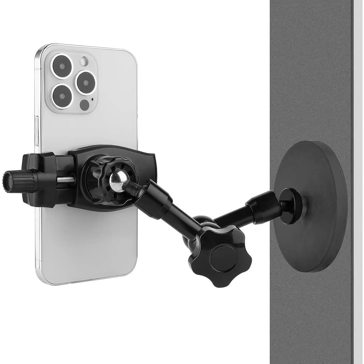 Phone Holder,Heavy Duty Phone Mount for /Tractor/Forklift/Boat/,Fit 3.5~7.5" /Nexus/Smartphone,360°Adjustable Arm 3.46"  Base