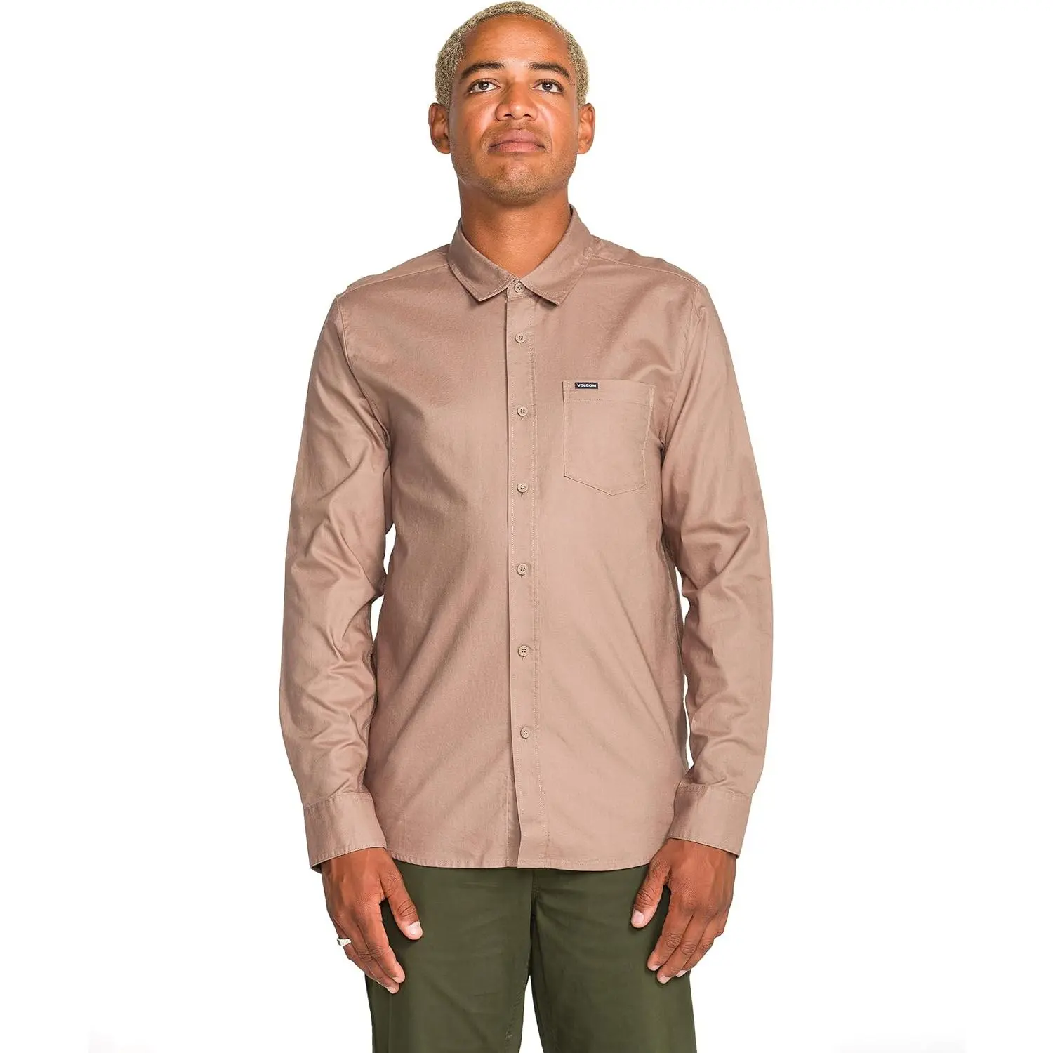 Volcom Men's Long Sleeve Woven Button-up Shirt, Casual Or Dress Shirt for Work & Everyday Wear