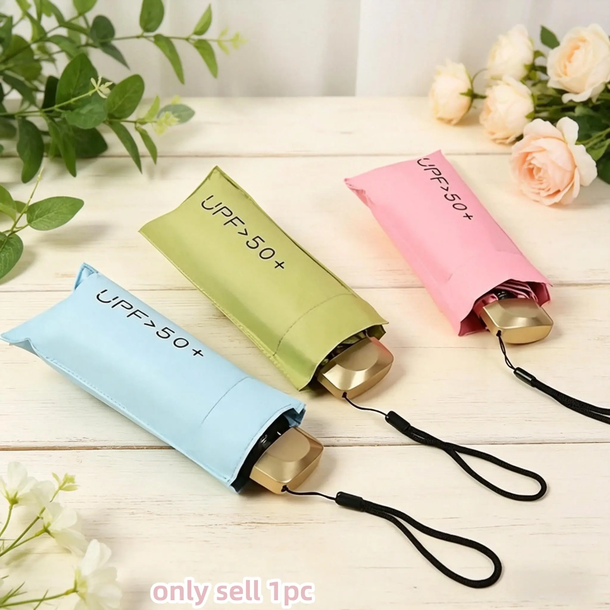 2026 New Compact Sunscreen Umbrella for Women, Portable Mini UV Protection Sun Parasol, Dual Use for Rain & Shine, 1 PC, Portable Foldable Umbrella