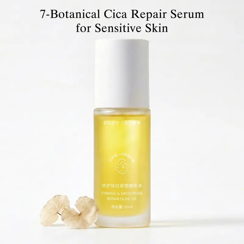 Soothing Cica Face Serum for Sensitive & Redness-Prone Skin - Calming Barrier Repair with Centella Asiatica, Camellia Flower & Olive Oil Extracts - Gentle Plant Formula Reduces Irritation & Boosts Elasticity - YingFanXiaoWo 50ml