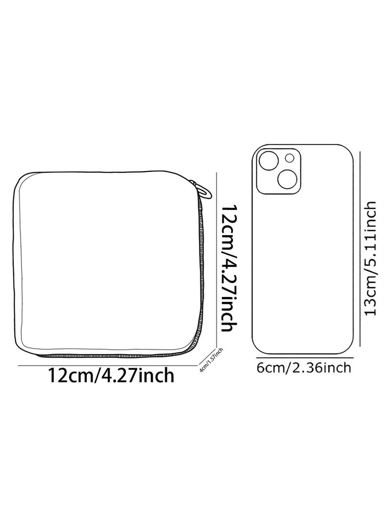 Moon & Star Pattern Portable Sanitary Napkin Storage Bag, Lightweight Tissue Bag for Women's Products, Travel Cosmetics Storage Bag, Travel Organizer Bag